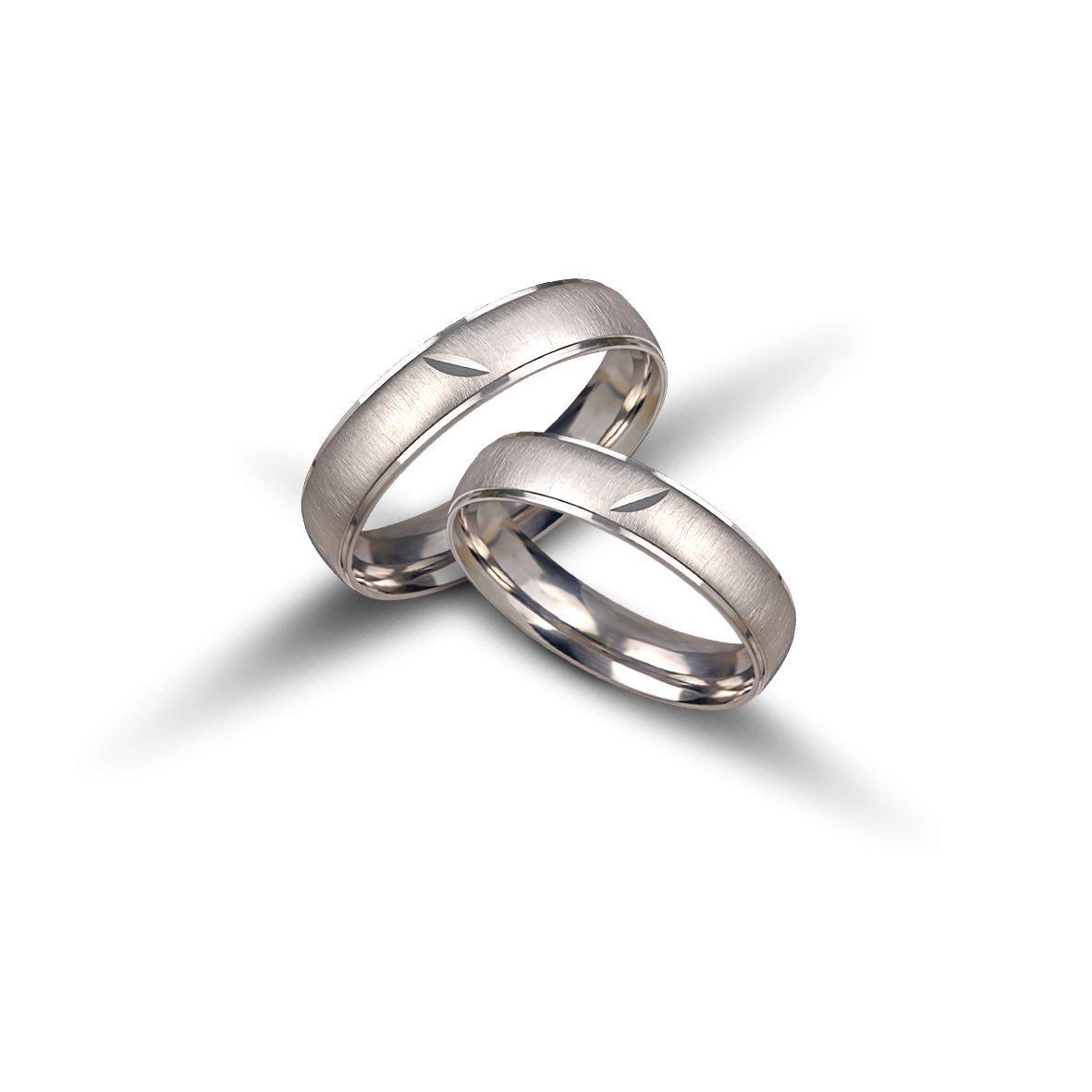 White gold wedding rings 5mm  (code VK2011/50)